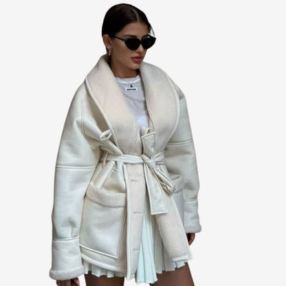 Manteau D'hiver Épais et Doux avec Capuchon et Poches