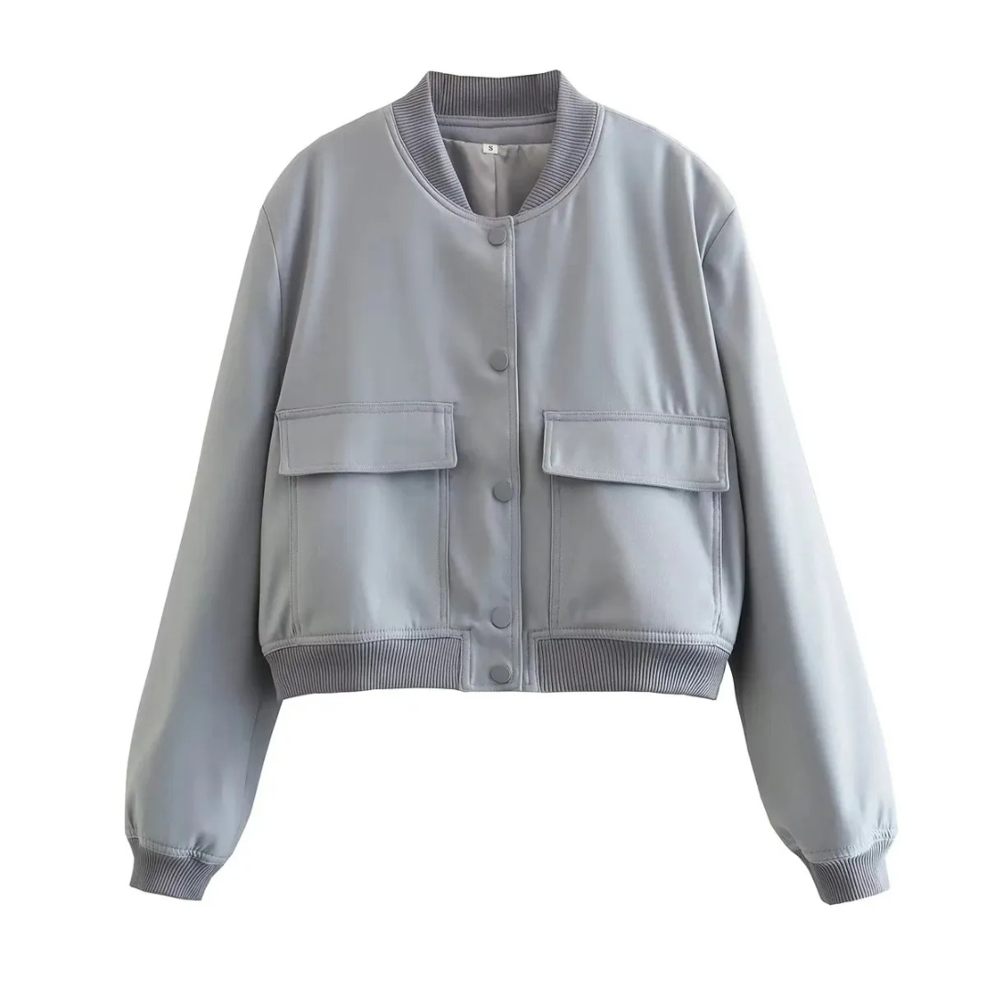Veste Femme Courte Col Rond Élégante - PanierRoyale