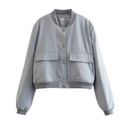 Veste Femme Courte Col Rond Élégante - PanierRoyale