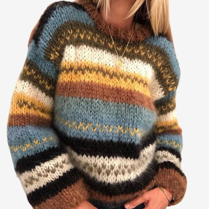 Pull En Maille Coloré et Confortable pour Femme