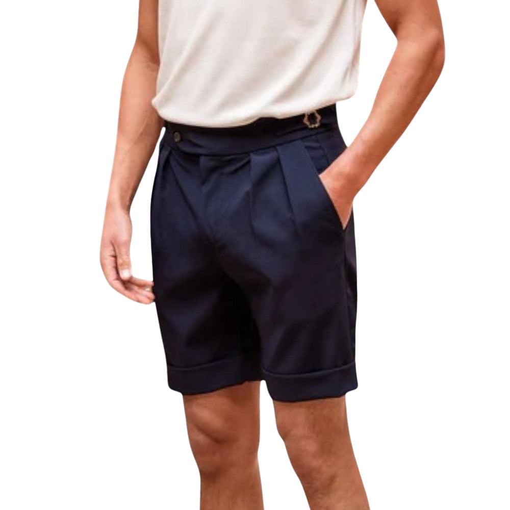 Short Décontracté Plissé avec Poches Ajustables