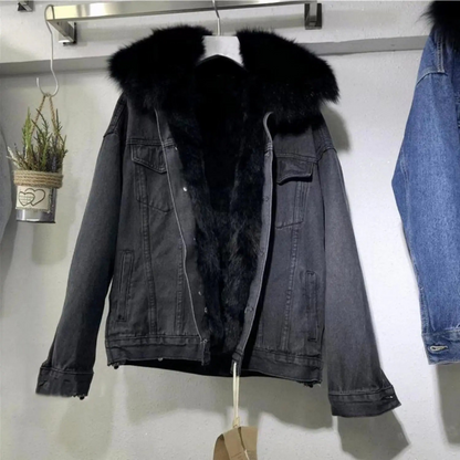 Veste Jean Femme Hiver Douillette et Chaude - PanierRoyale
