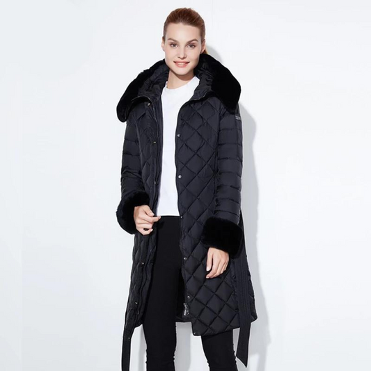 Manteau Femme Long Élégant Hiver Doux - PanierRoyale