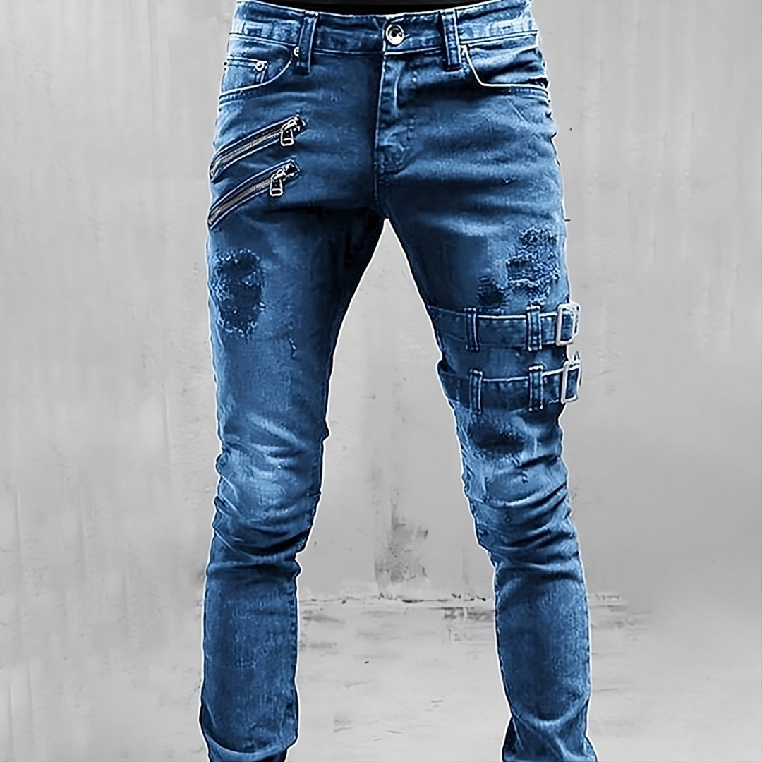 Pantalon Jean Denim Homme Style Classique - PanierRoyale