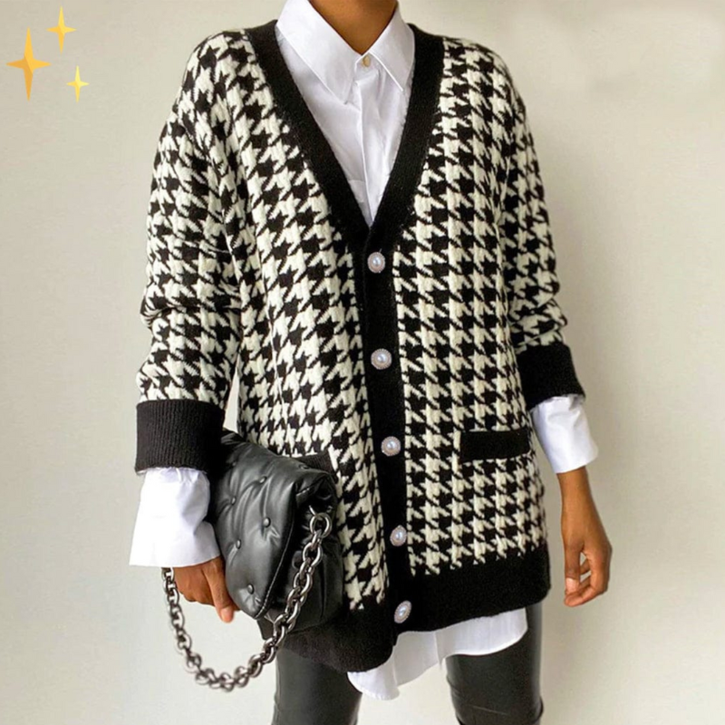 Cardigan Femme Long Manches Noir Chic et Élégant - PanierRoyale