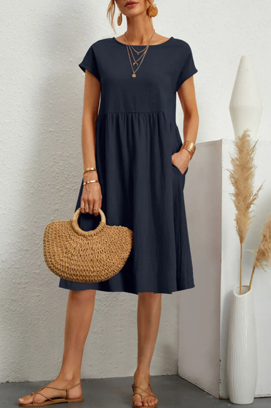 Robe Femme Décontractée avec Détails Brodés et Patchwork Coloré - PanierRoyale