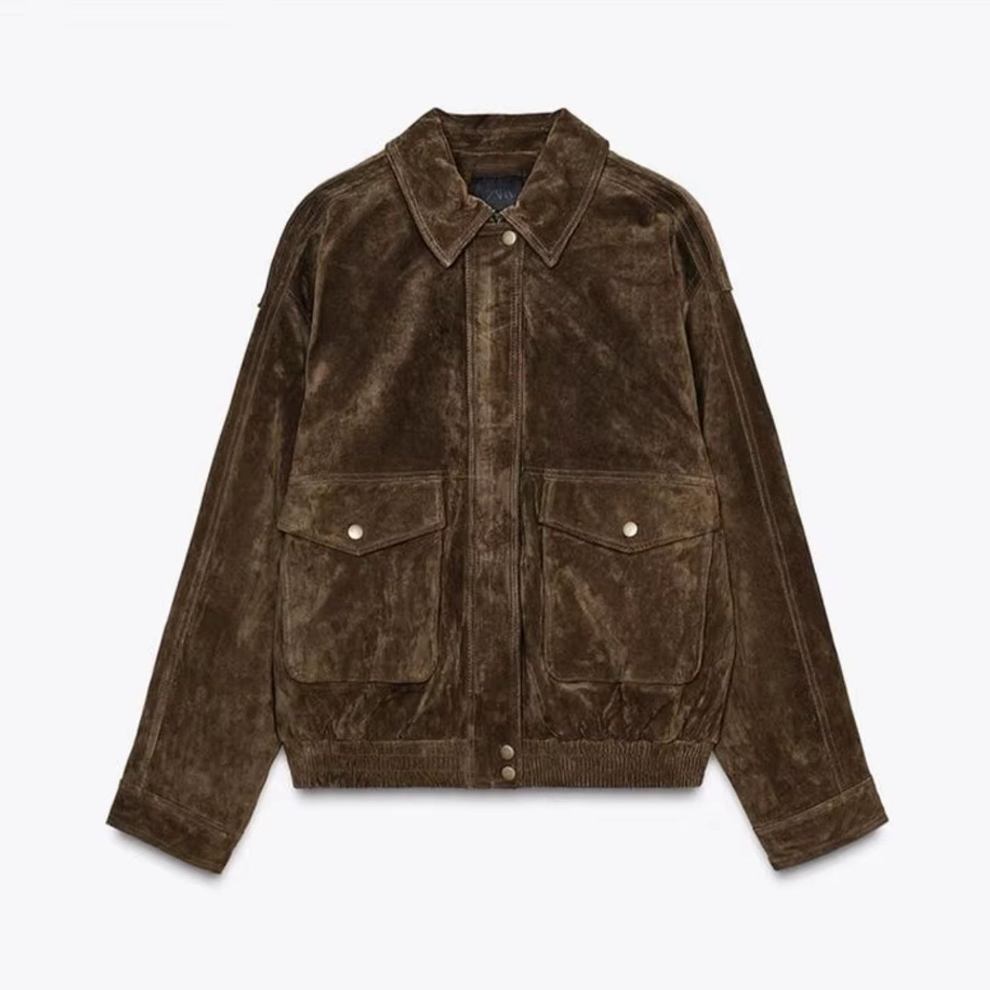 Veste Femme Suédine Coupe Ample Oversize Mi-saison