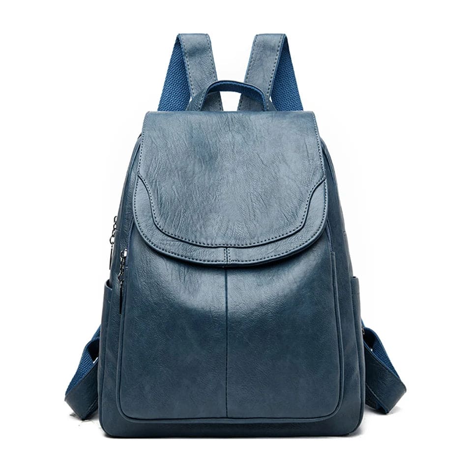 Sac à dos femme cuir noir ajustable