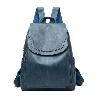 Sac à dos femme cuir noir ajustable