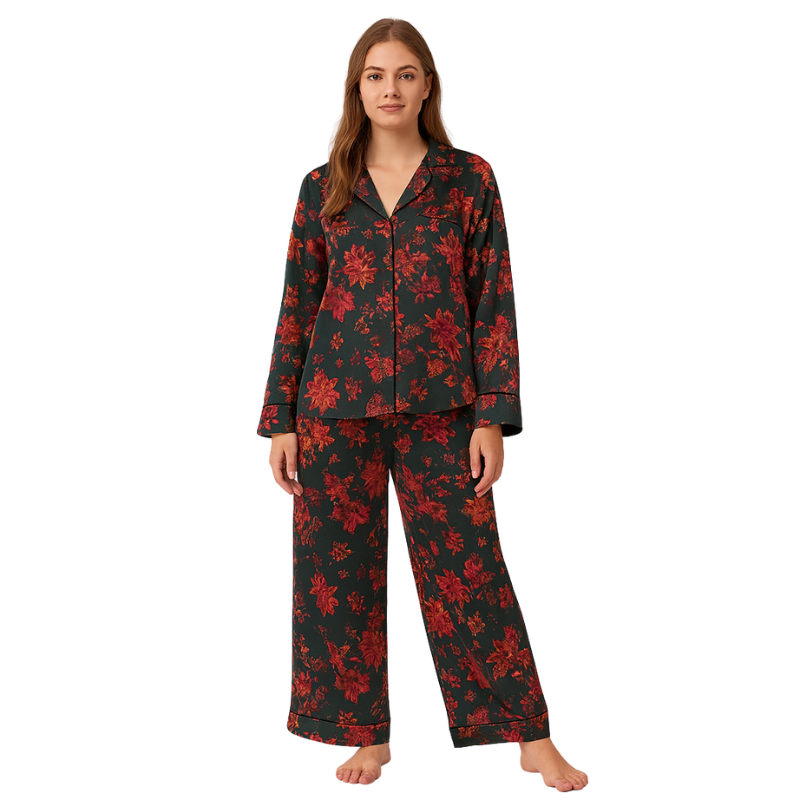Pyjama Femme Florale Doux et Confortable - PanierRoyale
