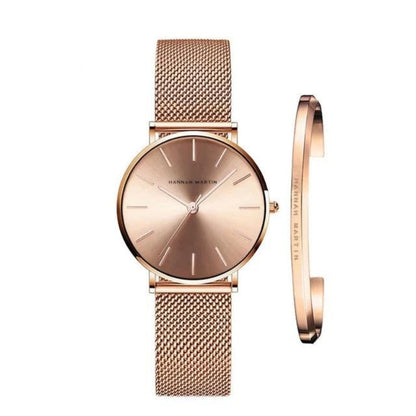 Montre Femme Chic en Métal avec Bracelet Ajustable - PanierRoyale