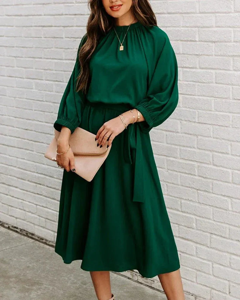 Robe Femme Élégante Taille Medium avec Ceinture