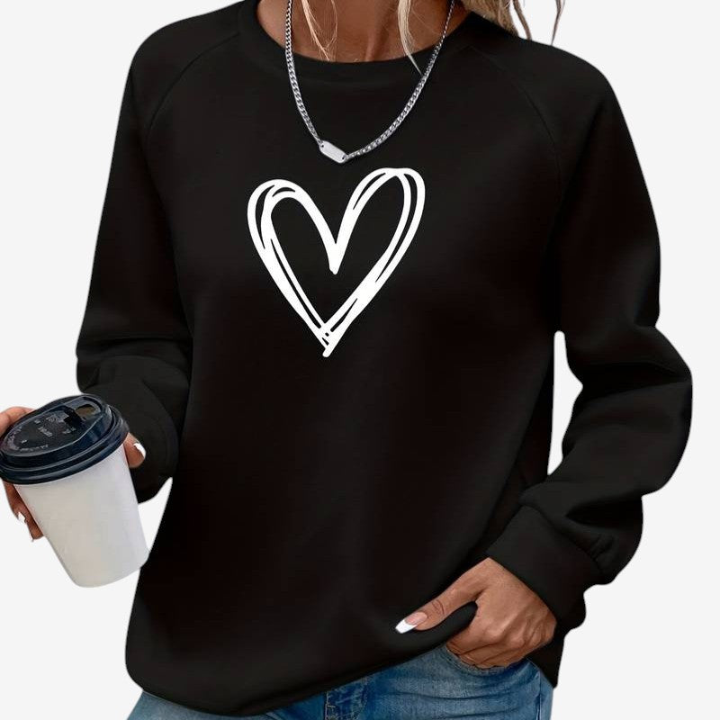 Pull à Manches Longues Cœur Douillet pour Femme - PanierRoyale