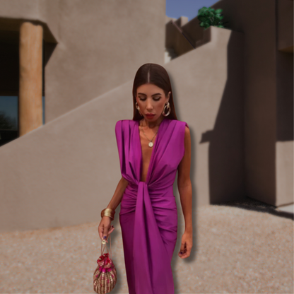 Robe Plissée Femme Tissu Fluide Coupe Ajustée Manches Longues