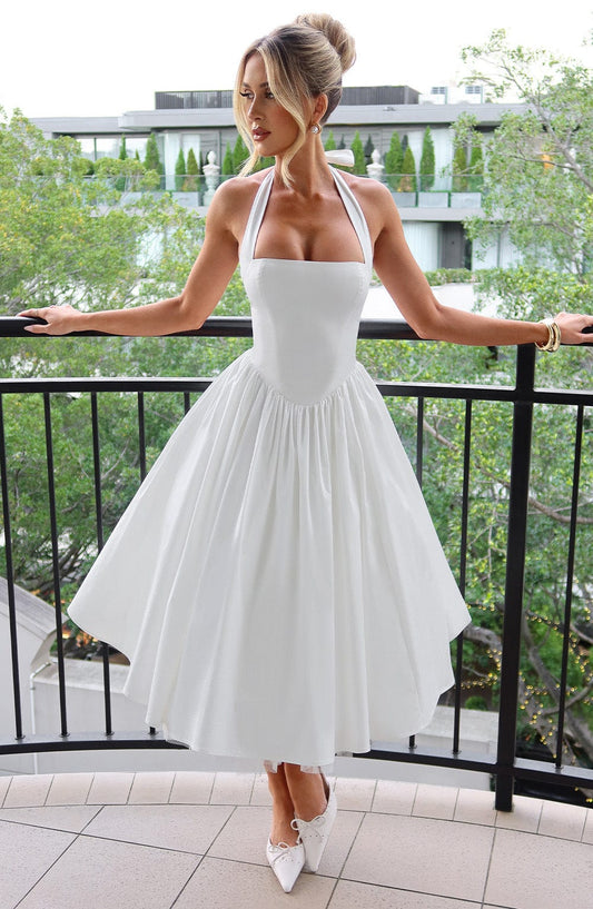 Robe de mariée invitée midi élégante pour femmes - BerlinGlamour