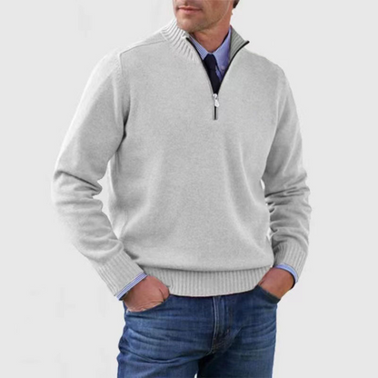 Pull Homme Rouge Bordeaux en Laine Douce