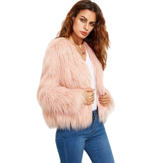 Manteau Femme Hiver Chic en Synthétique Doux - PanierRoyale