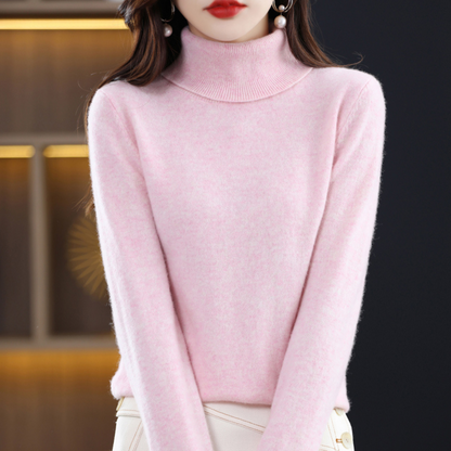 Pull Femme Cachemire Doux et Léger Col Roulé