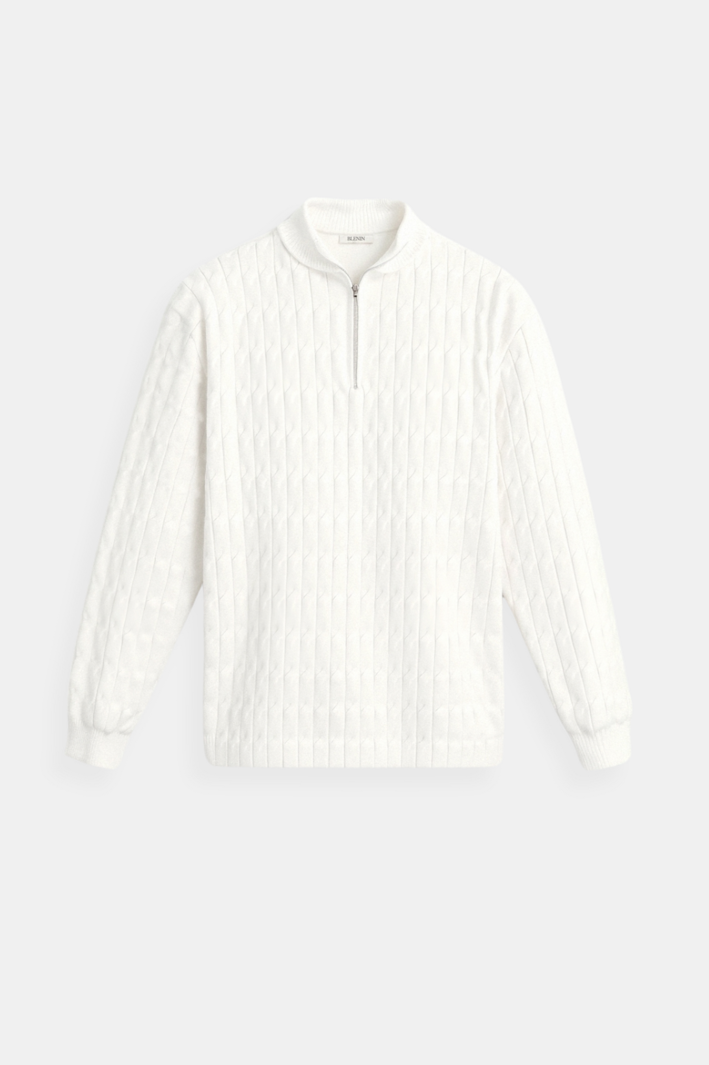 Pull-over Col Rond zippé Élégant et Chaud pour Hiver - BerlinGlamour