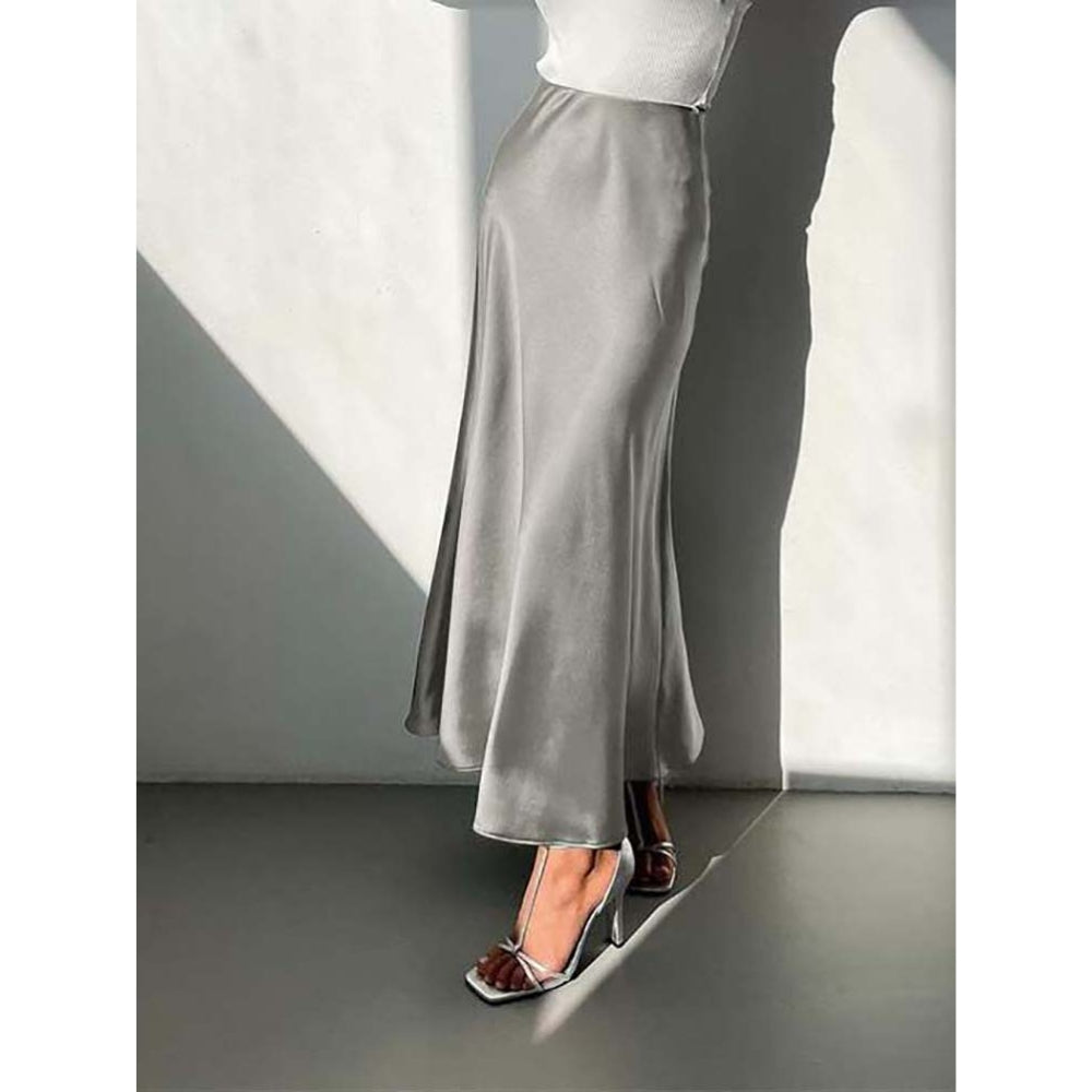 Jupe Femme Mi-Mollet Taille Haute Élégante - PanierRoyale