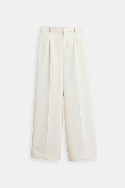 Pantalon Femme Élégant Taille Évasée avec Plis - BerlinGlamour