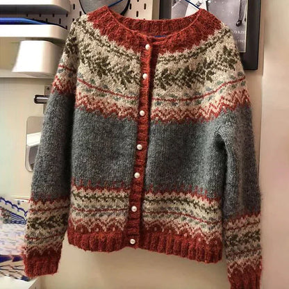 Gilet en laine épais hiver chaud et coloré