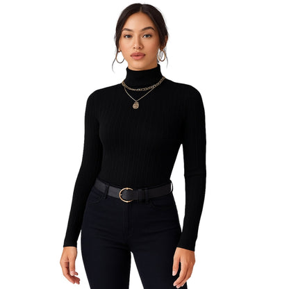 Pull à Manches Longues Col Roulé Chic et Élégant