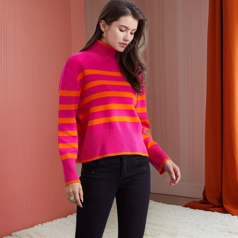 Pull Femme Col Roulé Chic et Décontracté - PanierRoyale