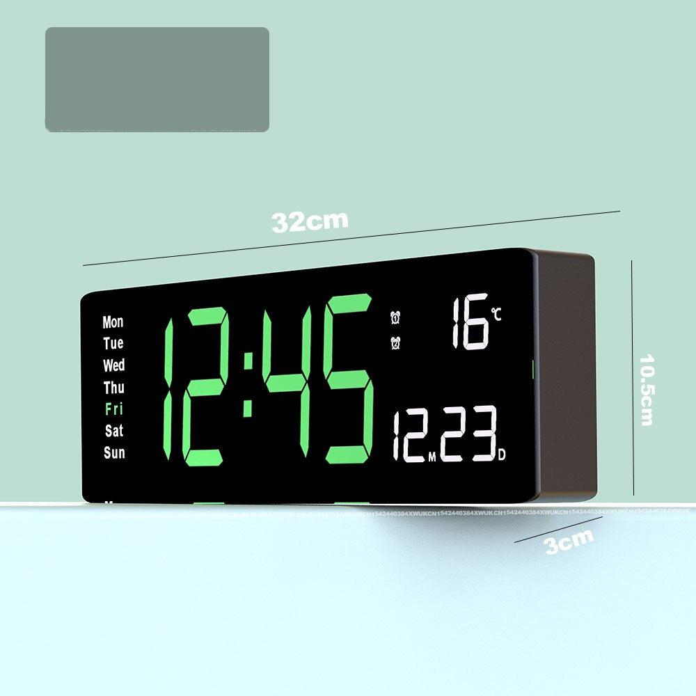 Horloge Murale LED Écran LCD Réglable