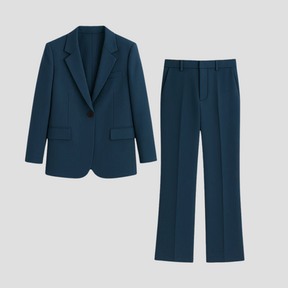 Costume Féminin Tailleur Long avec Pantalon