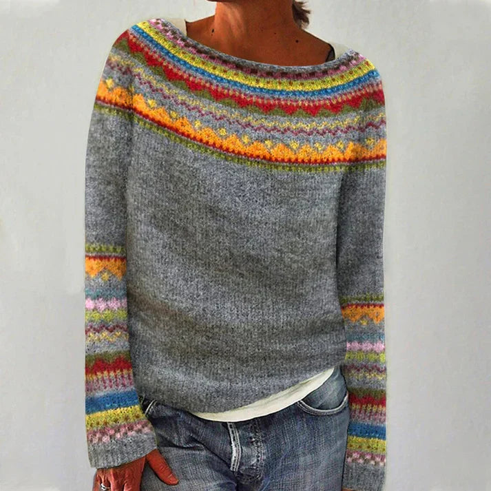 Pull Femme Hiver Doux et Confortable Manches Longues - PanierRoyale