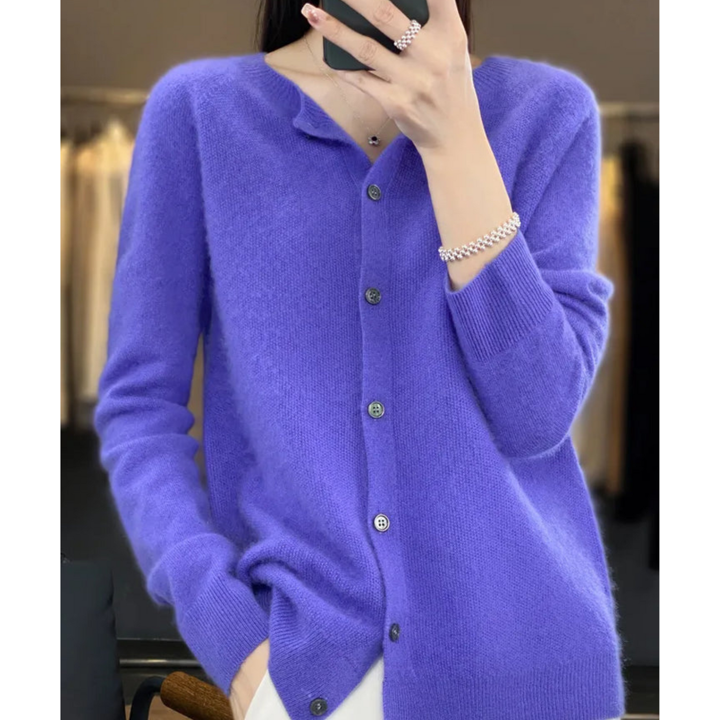 Gilet Femme en Laine Douce et Chaude pour Hiver