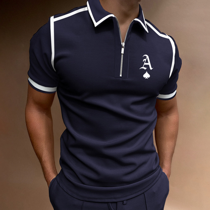 Polo Homme Classique à Fermeture Éclair - BerlinGlamour