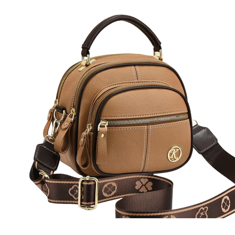 Sac à Épaule Spacieux avec Poches Zippées