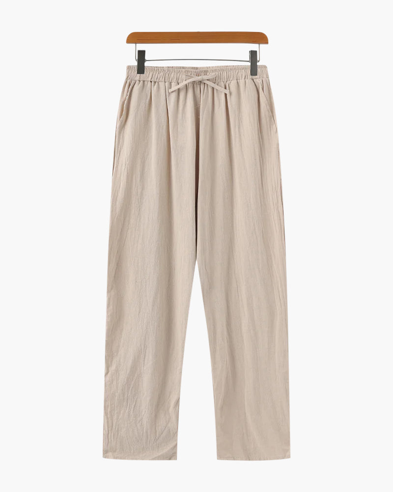 Costume Homme Été : Chemise Rayée, Pantalon Lin et Chaussures Décontractées