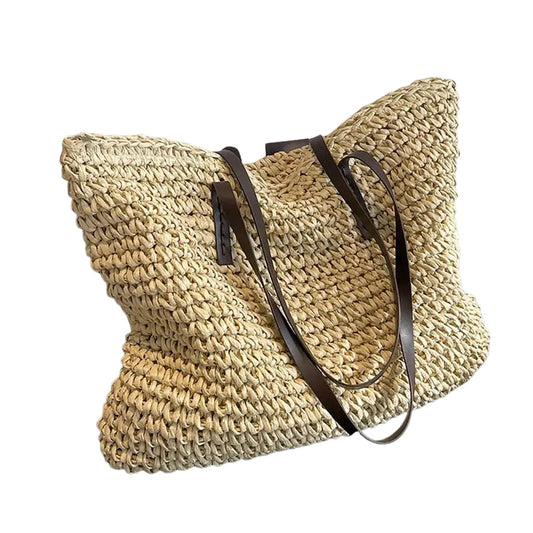 Sac à Dos Tressé Grand Volume avec Bretelles Réglables - PanierRoyale