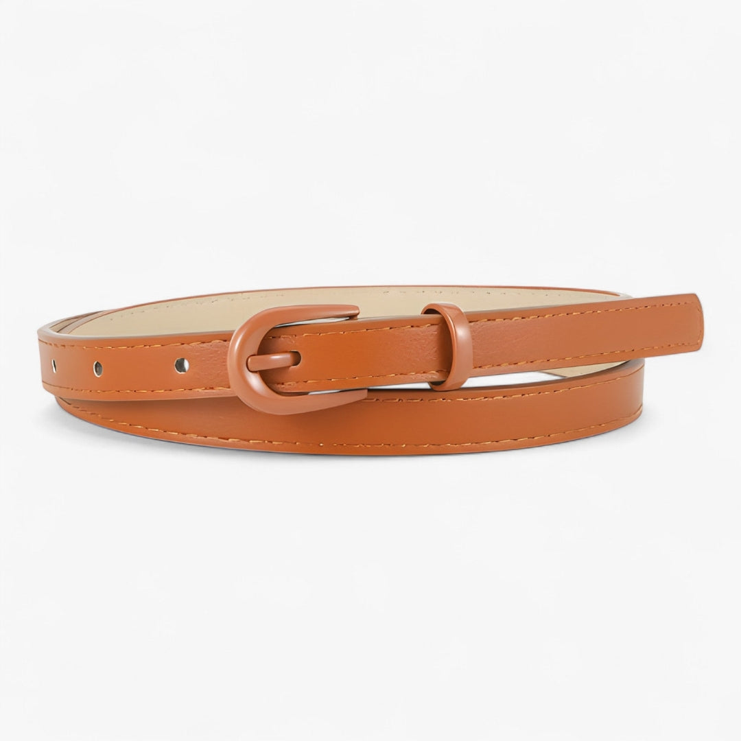 Ceinture Cuir Classique avec Boucle Simple et Taille Ajustable