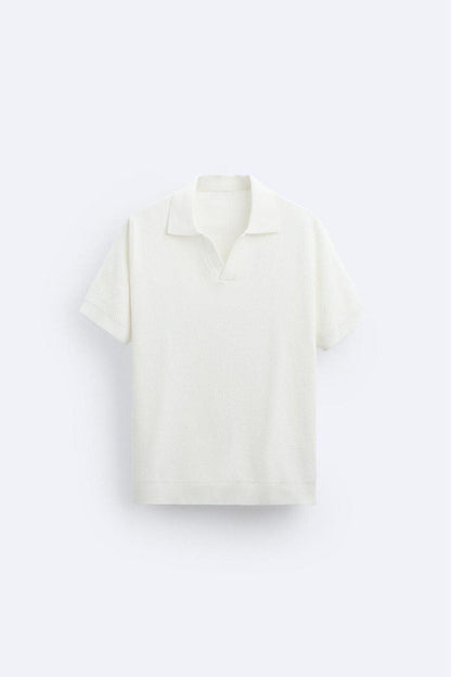 Chemise Poloshirt Coton Blanc Classique - BerlinGlamour