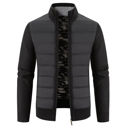 Veste en Maille Col Montant Éclair Zippée