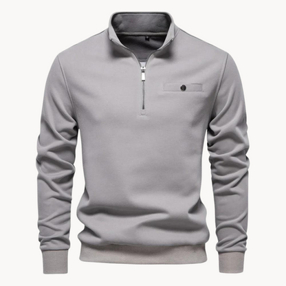 Pull Homme Décontracté Zippe Noir