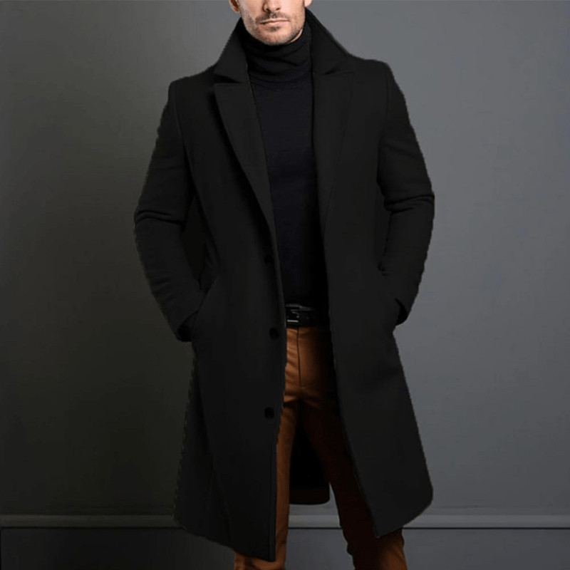 Manteau Homme Hiver Long et Chauffant en Style Classique - PanierRoyale