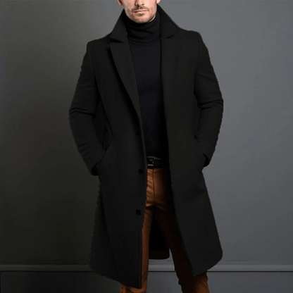 Manteau Homme Hiver Long et Chauffant en Style Classique - PanierRoyale
