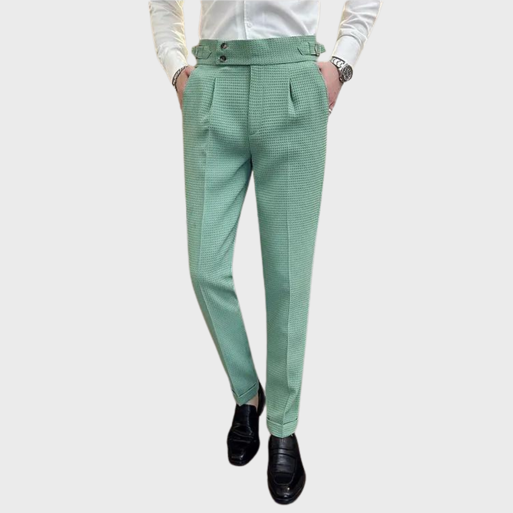 Pantalon Homme Carreaux Élastiqué Haut de Gamme