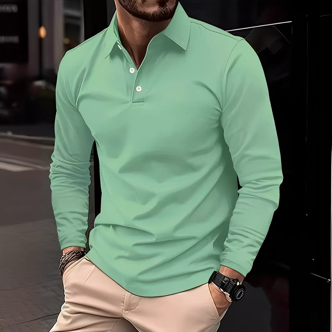 Polo Homme Classique Manches Longues pour Every Day