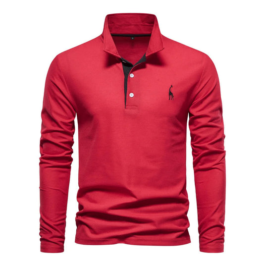 ProjetParis™ – Polo Homme Manche Longue Élégance et Confort Durable-1