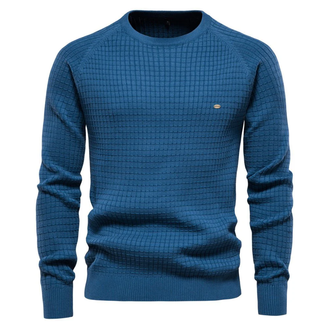 Pull Homme Marine Élégant à Col Rond - PanierRoyale