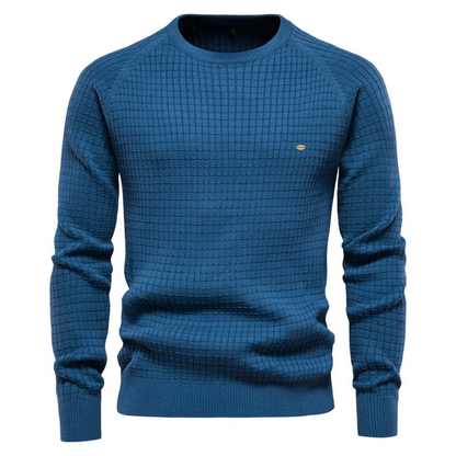 Pull Homme Marine Élégant à Col Rond - PanierRoyale