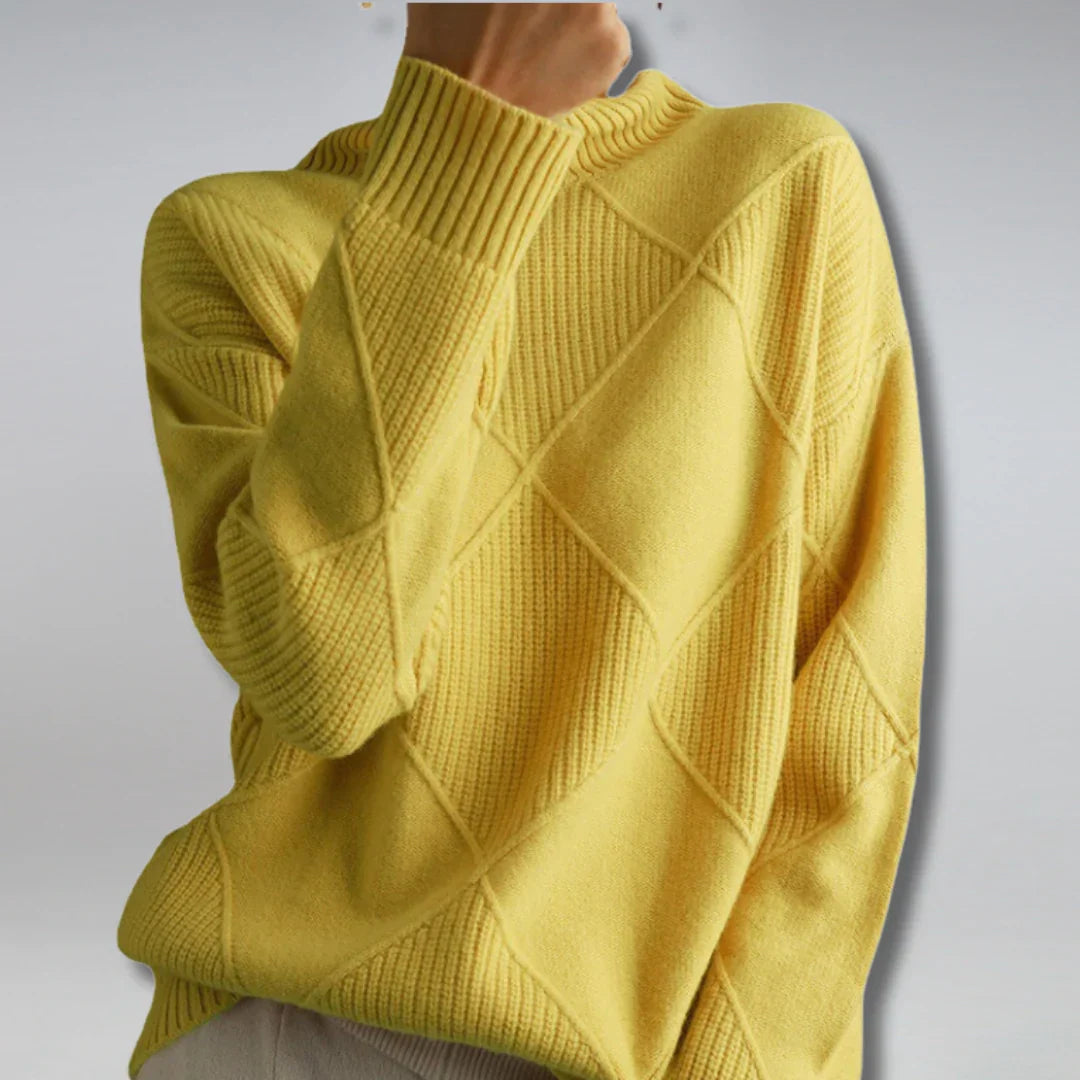 Pull Féminin Col Roulé Manches Longues Élégant - PanierRoyale