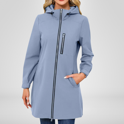 Veste Imperméable Femme à Capuche pour Pluie et Vent
