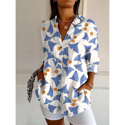 Chemisier Femme Floral Manches Longues Chic